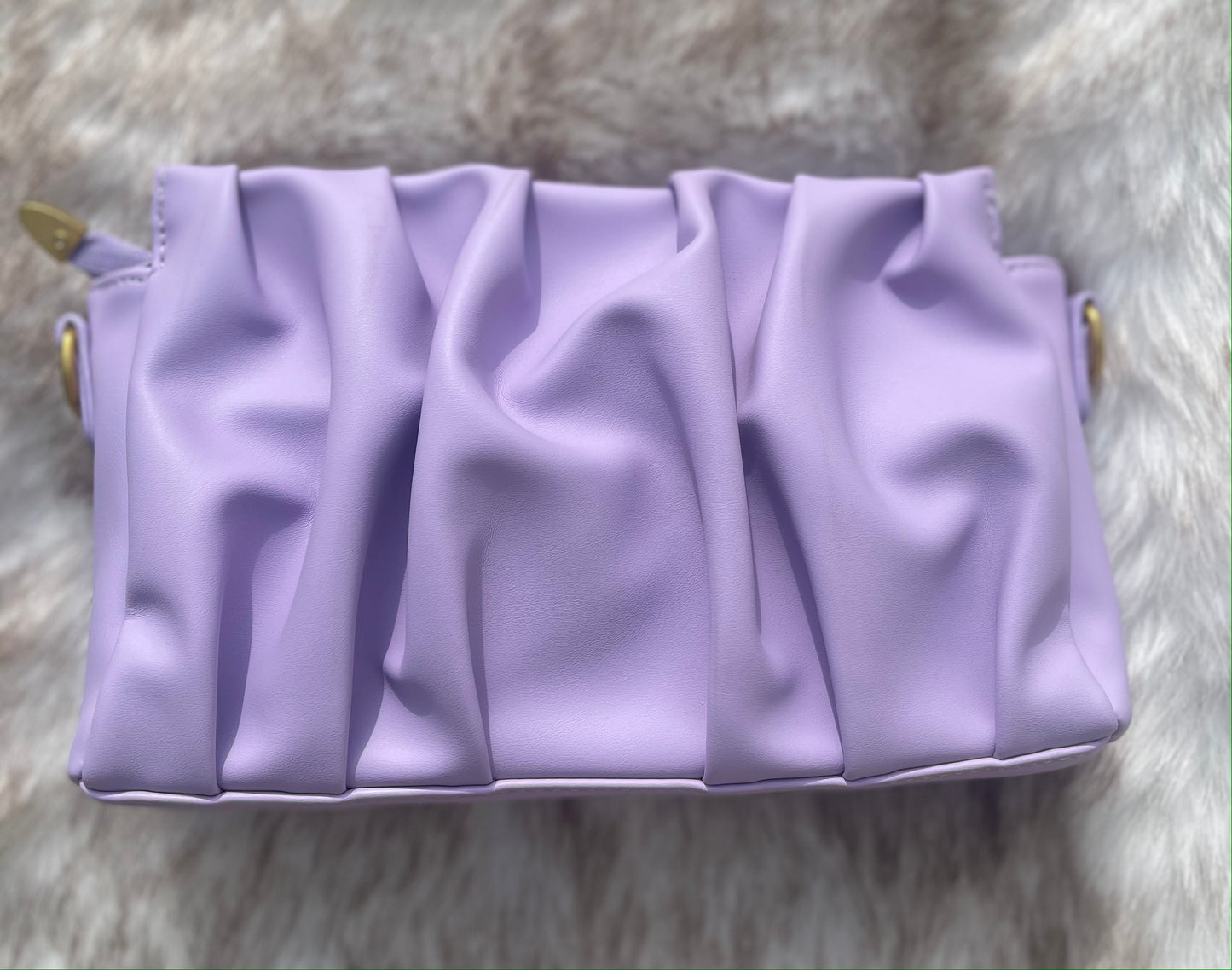 PU Pleated Messenger Bag - ParrisPieces