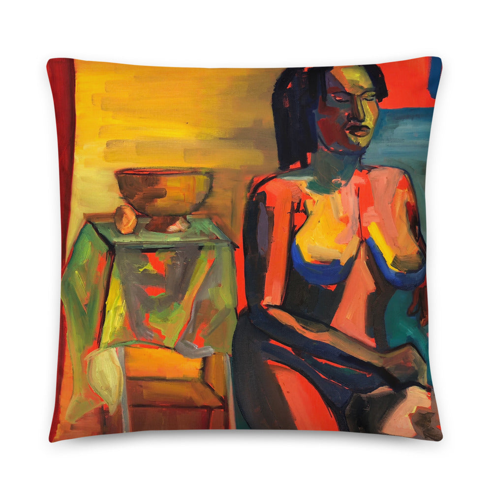 AS SHE WAITS Pillow - ParrisPieces