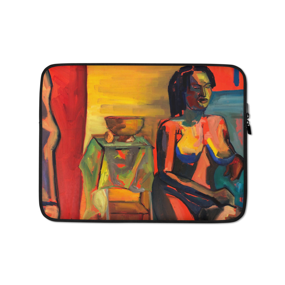 AS SHE WAITS Laptop Sleeve - ParrisPieces