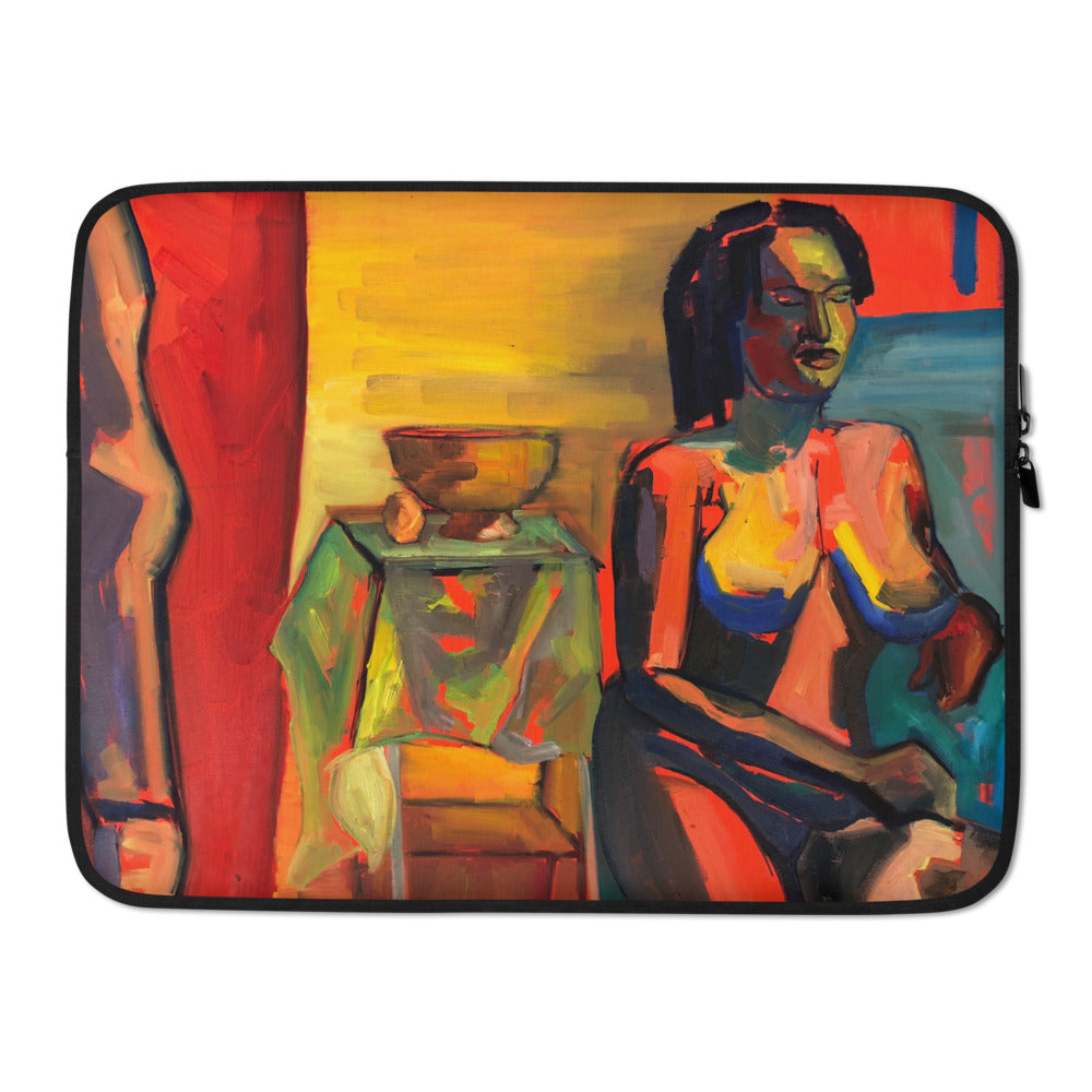 AS SHE WAITS Laptop Sleeve - ParrisPieces