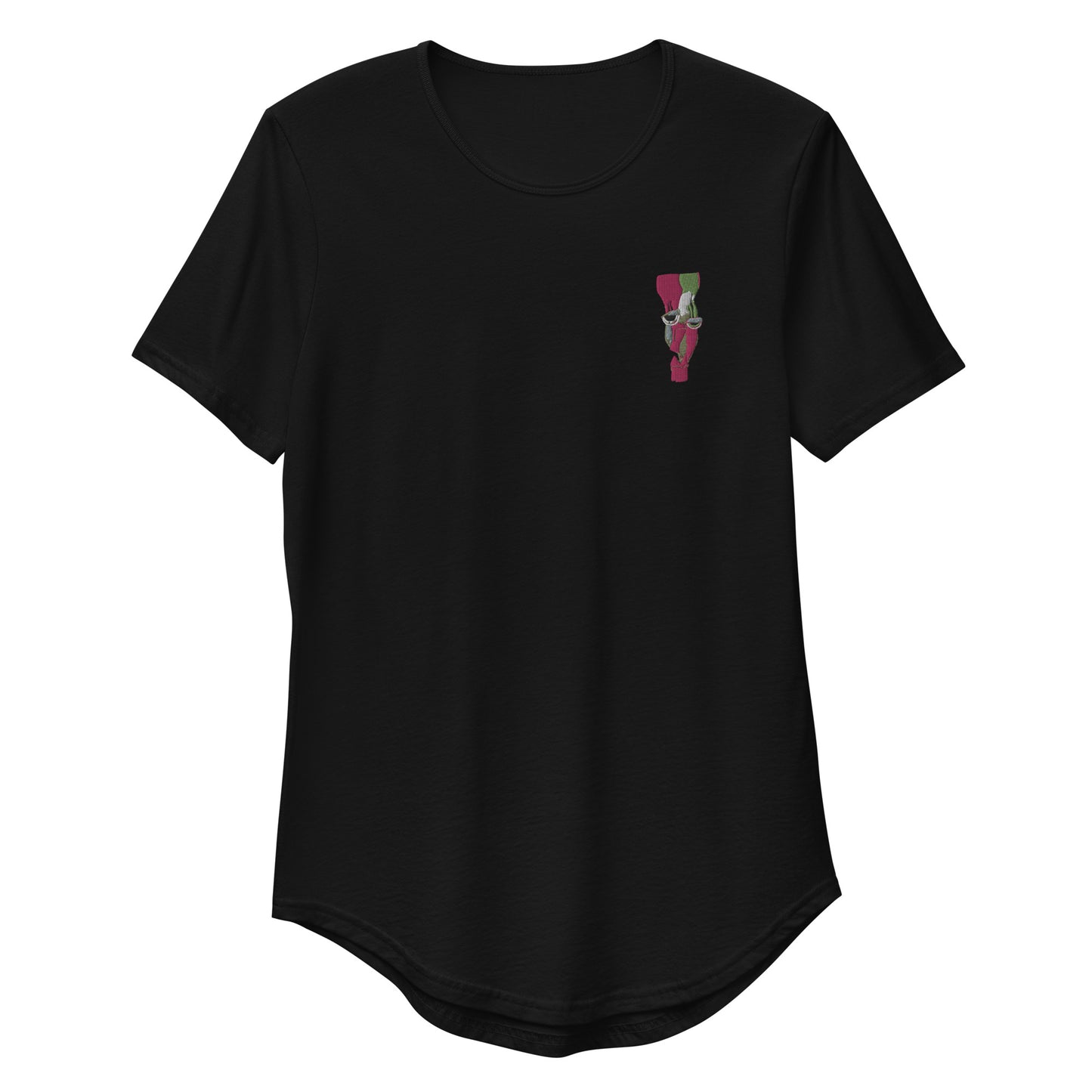 CROCKED Embroidered Curved T-Shirt - ParrisPieces