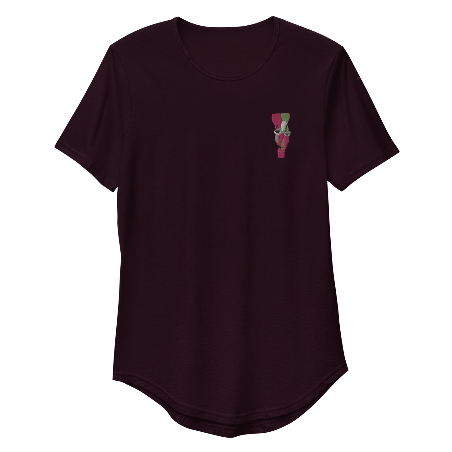 CROCKED Embroidered Curved T-Shirt - ParrisPieces