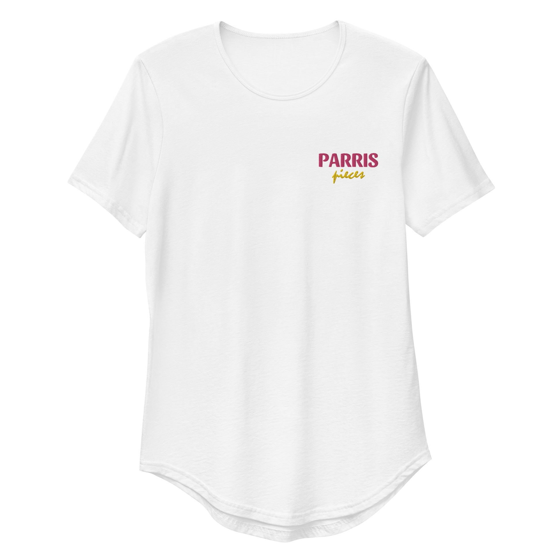 PARRISPIECES Embroidered Curved T-Shirt - ParrisPieces