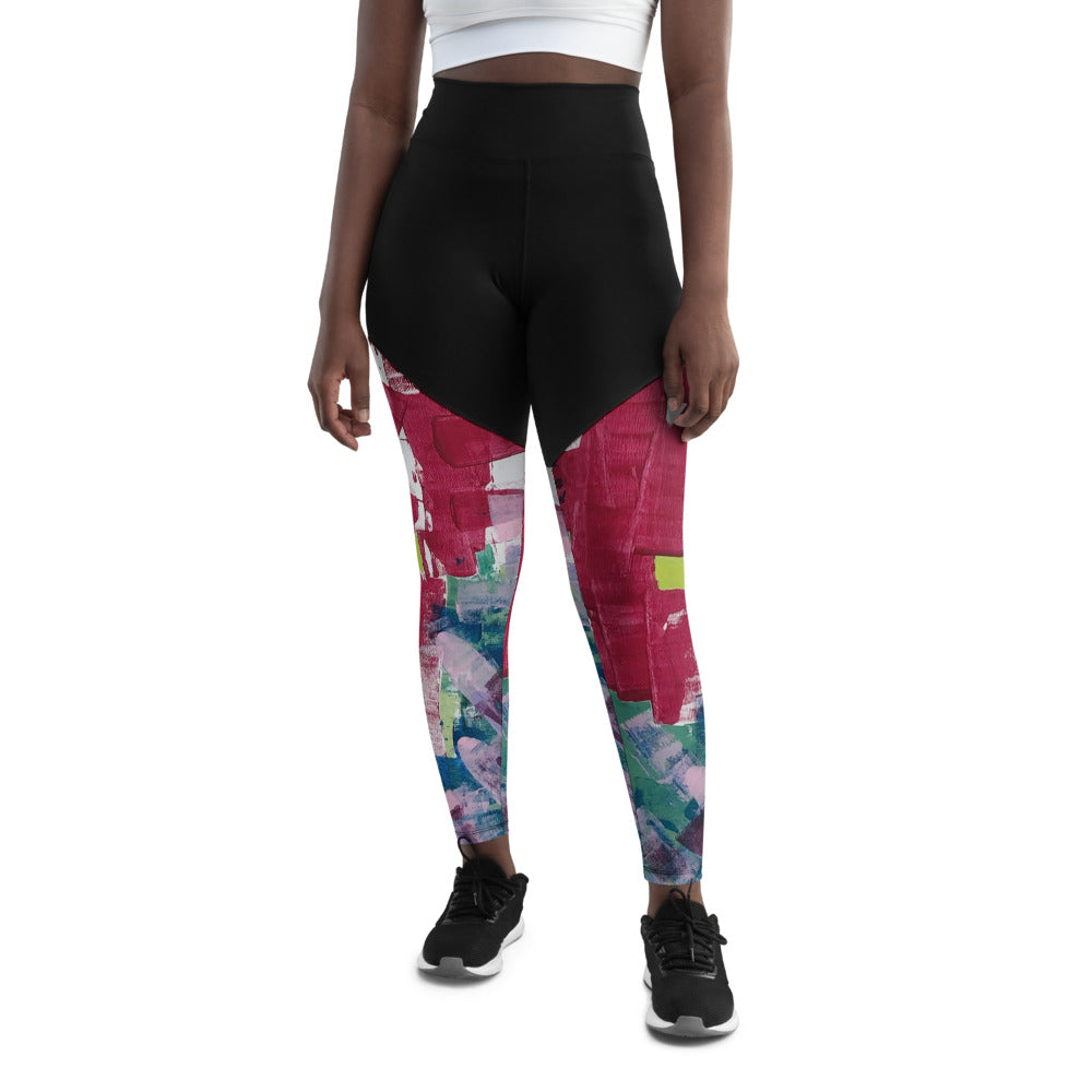 RED STRIPE Sports Leggings - ParrisPieces