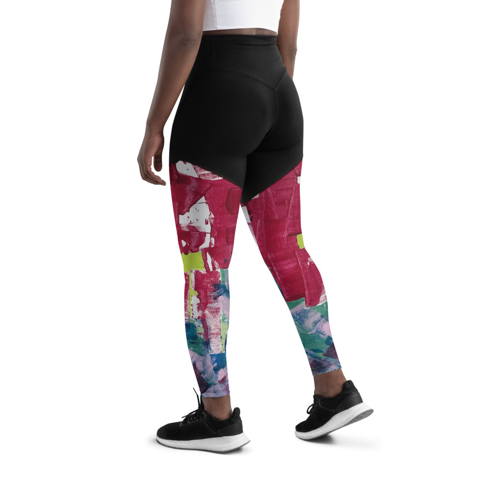 RED STRIPE Sports Leggings - ParrisPieces