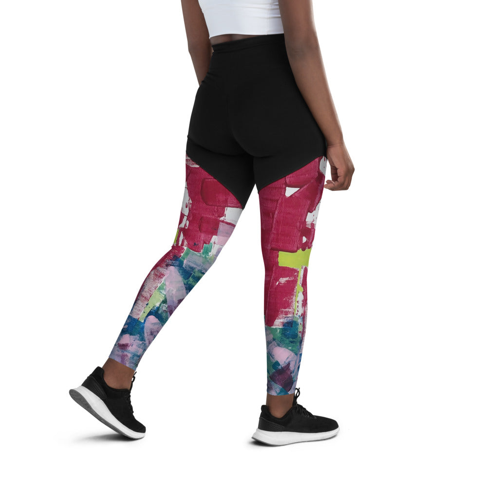 RED STRIPE Sports Leggings - ParrisPieces