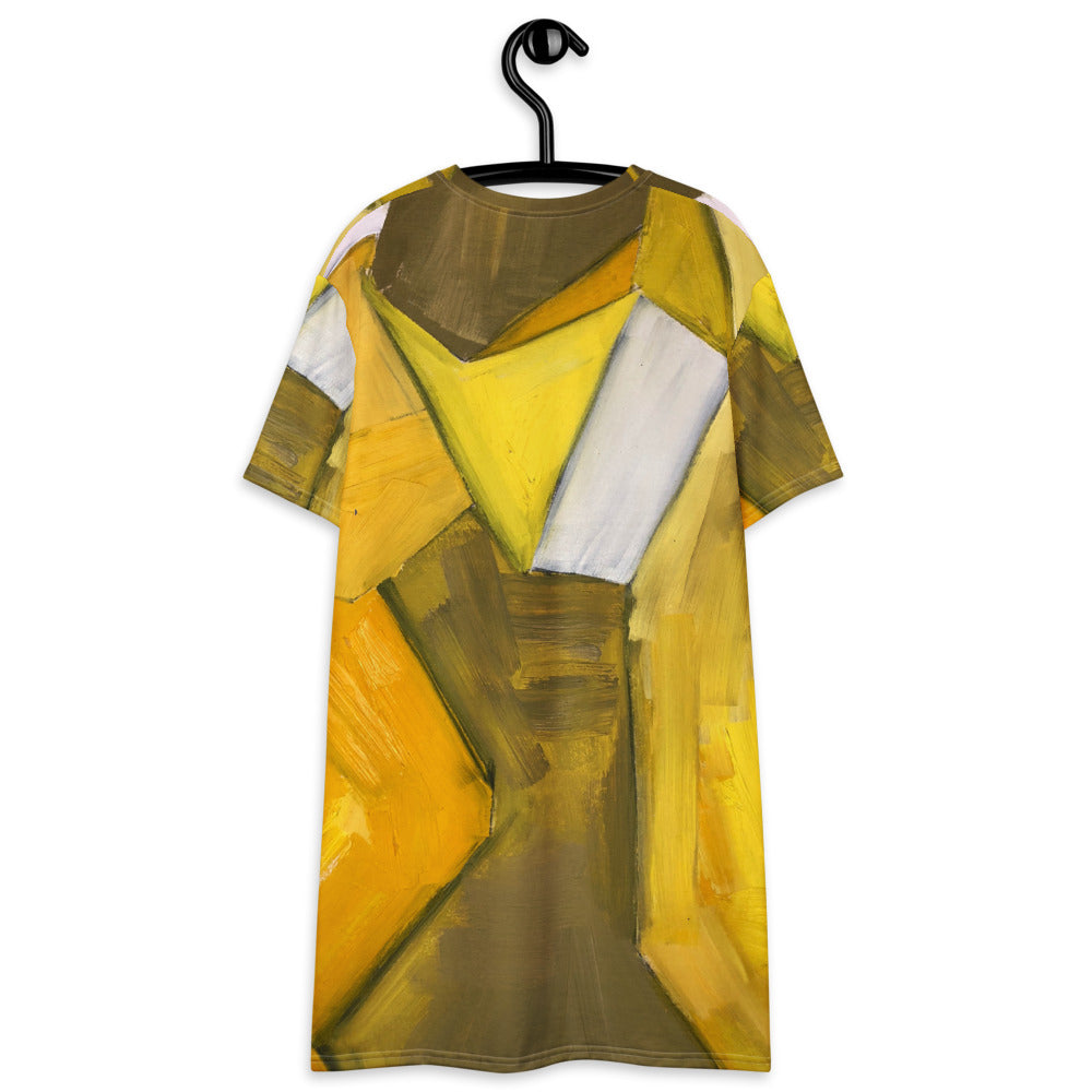 WAVE OF YELLOW T-Shirt Dress - ParrisPieces