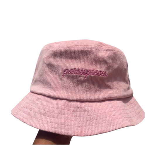 PARRISPIECES Pink Corduroy Bucket Hat