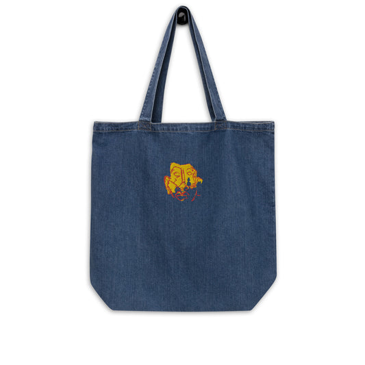 TWO FACED Embroidered Denim Tote Bag - ParrisPieces
